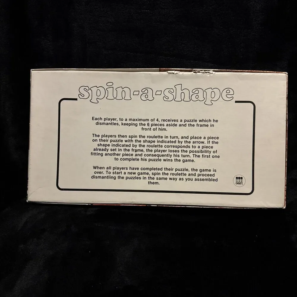 Vintage 1970s Spin-A-Shape Puzzle Shapes Learning Game Spain by Diset #8600